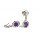SILVER EARRING, COLOR STONES, CZ, OR.54-3